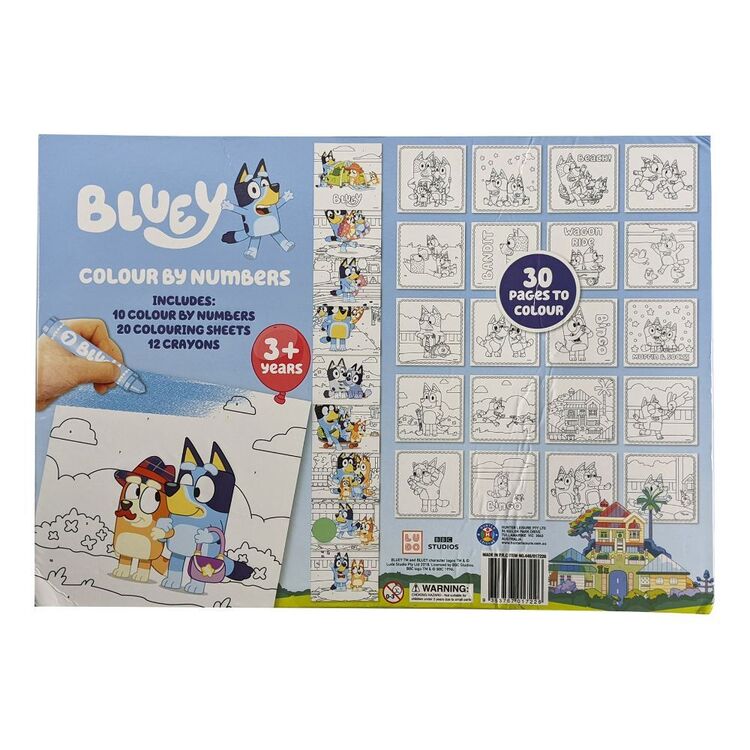 Bluey Colour By Numbers Multicoloured