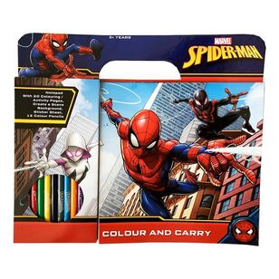 Spiderman Colour And Carry Case Multicoloured