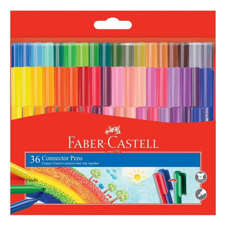 Faber Castell Connector Pens 36 Pack Multicoloured