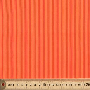 Micro Stripe 112 cm Cotton Blender Fabric Orange 112 cm