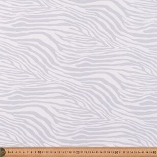 Zebra 147 cm Polyester / Elastane Fabric White 147 cm