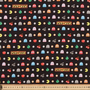 Pac Man Chars 112 cm Cotton Fabric Black 112 cm
