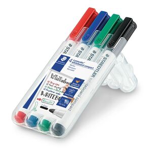 Staedtler Whiteboard Markers Compact 4 Pack Multicoloured