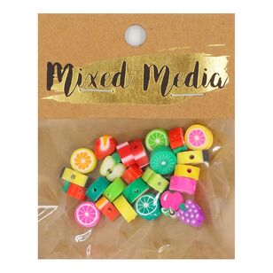 Ribtex Mixed Media Fimo Fruit Beads 10 mm Multicoloured