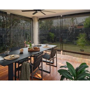 Caprice 0.5 mm Tinted Patio Blind Charcoal