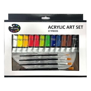 Art Saver Acrylic 17 Piece Art Set Multicoloured