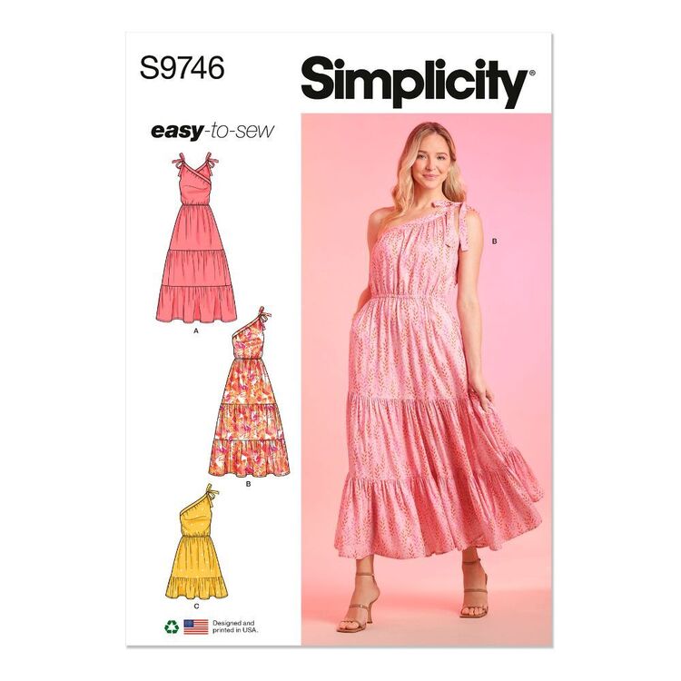 Simplicity S9746 Misses' Tiered Dresses Pattern | Spotlight Australia Simplicity S9746 Misses' Tiered Dresses Pattern | Spotlight Australia