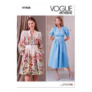Vogue Pattern V1934 Misses' Dress in Two Lengths White