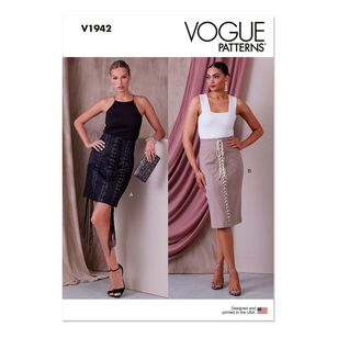 Vogue Pattern V1942 Misses' Skirts White