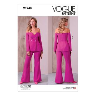 Vogue Pattern V1943 Misses' Jacket and Pants White