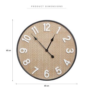 Cooper & Co Malibu 60 cm Silent Clock Natural 60 cm