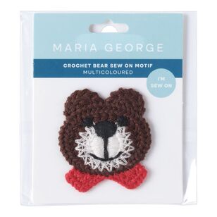 Maria George Crochet Bear Sew On Motif Multicoloured