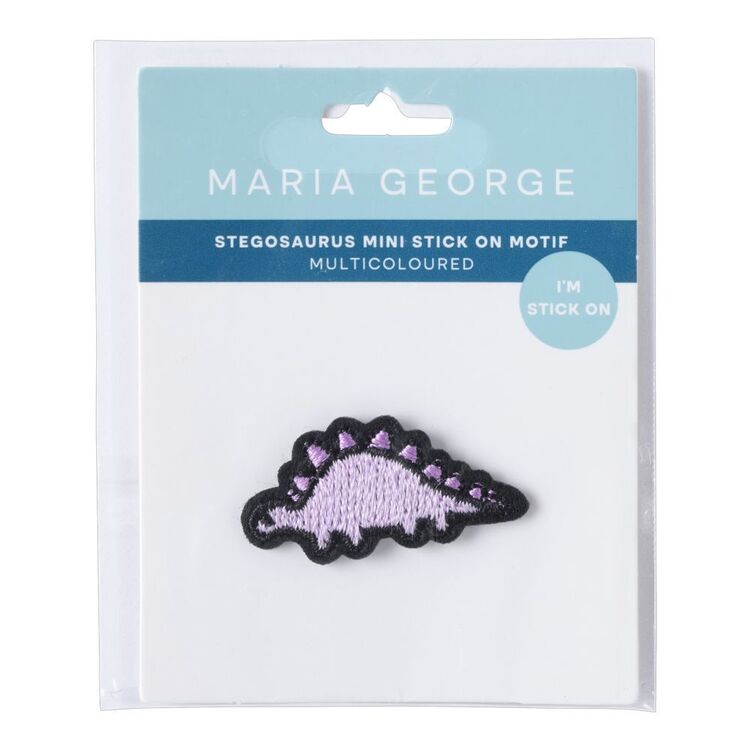 Maria George Stegosaurus Mini Stick On Motif Multicoloured