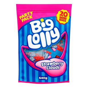 Splash Big Lolly Strawberry Cloud Party Pack Multicoloured 640 g
