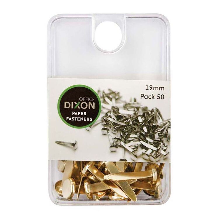 Dixon Paper Fasteners 50 Pack Gold | Spotlight New Zealand