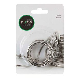 Dixon Book Rings 38 mm 5 Pack Silver