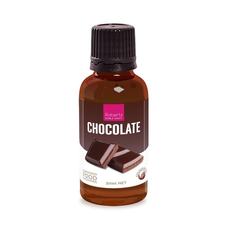 Roberts Edible Craft Chocolate Flavoured Food Colour Brown 30 mL
