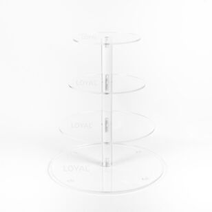 Loyal Acrylic 4 Tier Cake Stand Clear