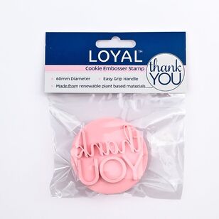 Loyal Thank You Cookie Embosser Stamp Pink