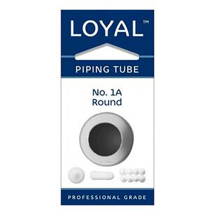 Loyal No.1A Stainless Steel Round Medium Piping Tip Grey