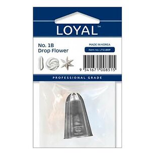Loyal No.1B Stainless Steel Drop Flower Medium/Large Piping Tip Grey