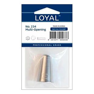 Loyal No. 234 Stainless Steel Multi Open Medium Piping Tip Grey