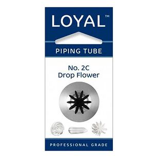 Loyal No.2C Stainless Steel Drop Flower Medium Piping Tip Grey