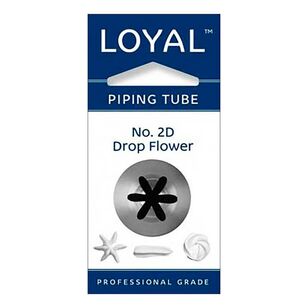 Loyal No.2D Stainless Steel Drop Flower Medium Piping Tip Grey