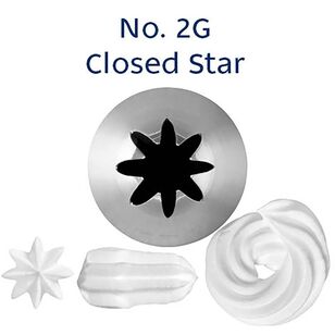Loyal No.2G Stainless Steel Closed Star Medium Piping Tip Grey