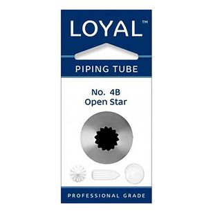Loyal Number 4B Open Star Stainless Steel Piping Tip Grey