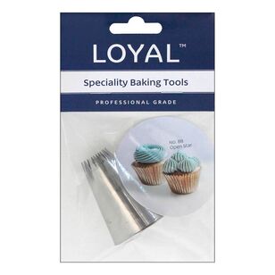 Loyal Number 8B Open Star Stainless Steel Piping Tip Grey