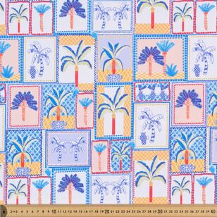 Tropical Palm 150 cm Swimwear Fabric Multicoloured 150 cm