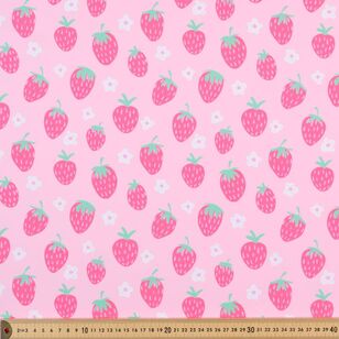 Strawberry 150 cm Swimwear Fabric Pink 150 cm