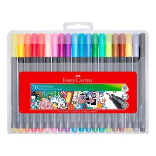 Faber Castell Grip Finepens 0.4 mm 20 Pack Multicoloured