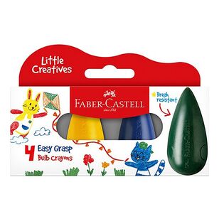 Faber Castell Little Creatives Grip Crayon 4 Pack Multicoloured