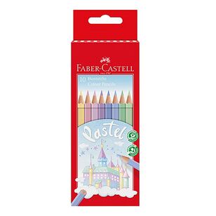 Faber Castell Pastel Coloured Pencils 10 Pack Multicoloured
