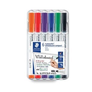 Staedtler Lumocol Whiteboard Markers 6 Pack Multicoloured 6 Pack