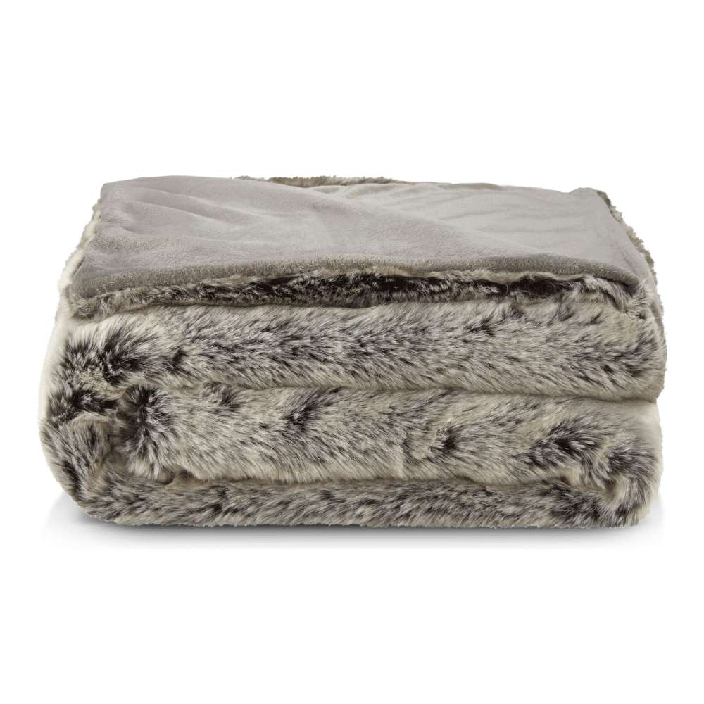 NEW Bouclair Faux Fur Wolf Throw By Spotlight Australia