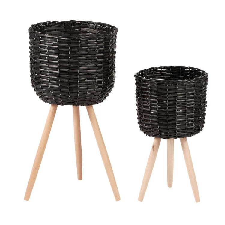 Cooper & Co Set Of 2 Willow Planter Pots