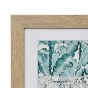Cooper & Co Set of 4 20 x 25 cm Matt to 13 x 18 cm White Premium Paradise Wooden Photo Frame Oak 20 x 25 cm - 13 x 18 cm
