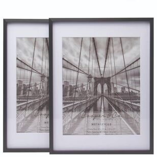 Cooper & Co 2 Pack 25 x 33 cm Metallic Frames Black 25 x 33 cm