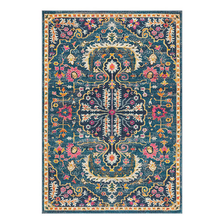 Rug Culture Wreath Vintage Rug Navy 200 x 290 cm