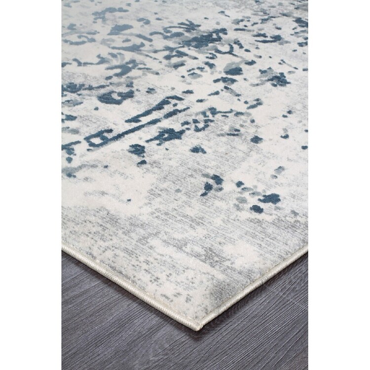 Rug Culture Kendra 1731 Rug Grey, Blue & Silver