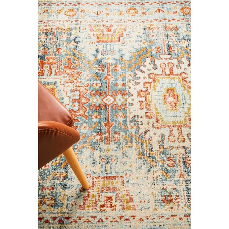 Aztec Rugs Turquoise Rug Culture Vintage Aztec Rug #3 Blue & Multicoloured | Spotlight Australia