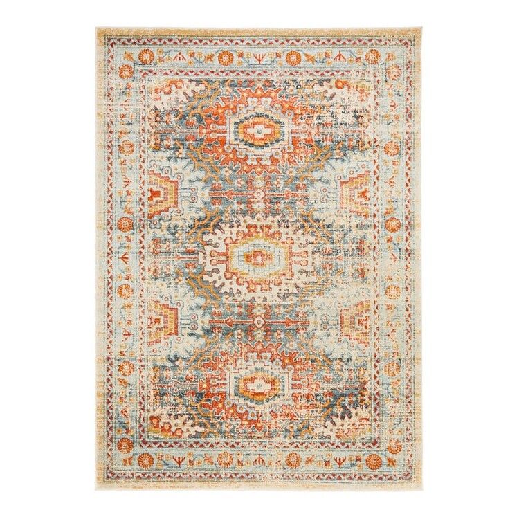 Rug Culture Vintage Aztec Rug #3 Blue & Multicoloured