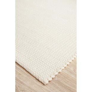 Rug Culture Felted Scandi Rug Natural & Cotton White