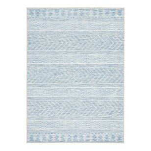 Rug Culture Indoor/Outdoor Woven Rug Blue & White