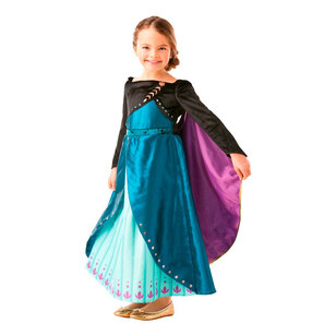 Disney Queen Anna Premium Kids Costume Multicoloured 6 - 8 Years