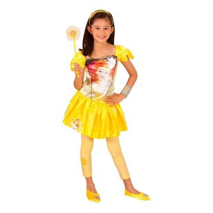 Disney Belle Footless Kids Tights Yellow