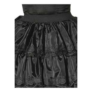 Black Ruffle Adult Skirt  Black Adult